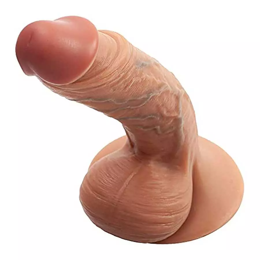 Realistic G-spot Dildo for Women and Man,7.68inch Anal Dildo Liquid Silicone Dildo for Beginners with Real Veins and bulging Tes