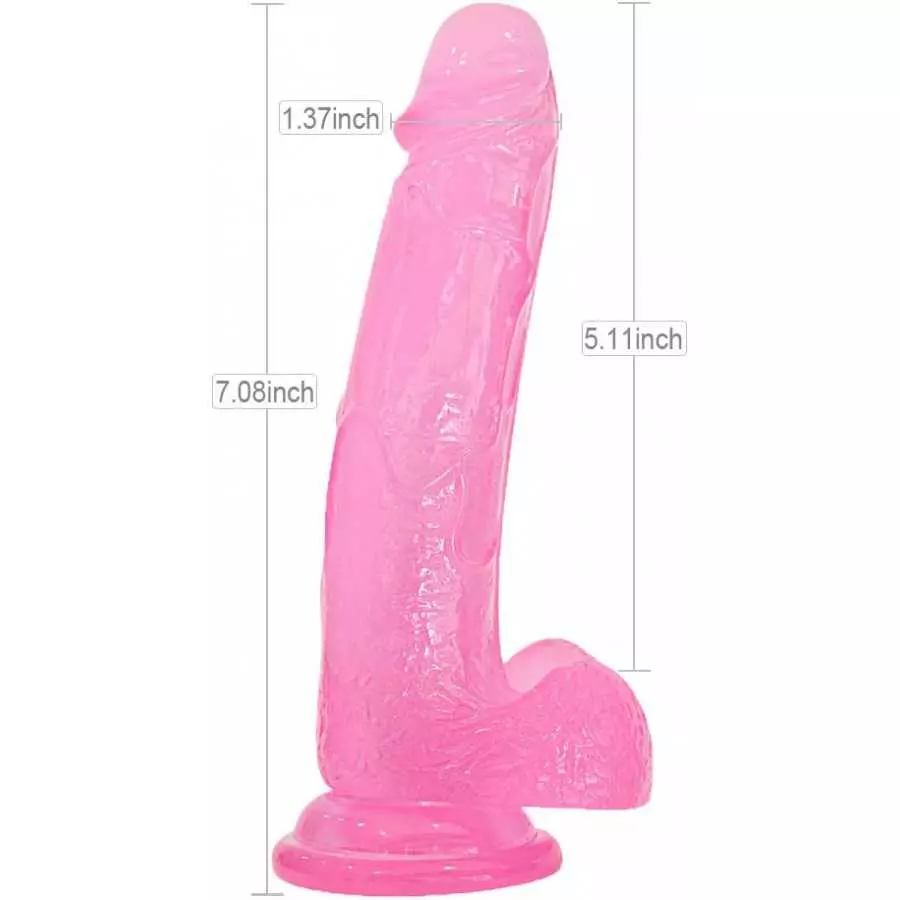 Realistic Dildo with Strong Suction Cup 7.08 inch Lifelike Penis for Hands-Free Play Vaginal G-spot and Anal Play for Men and Wo