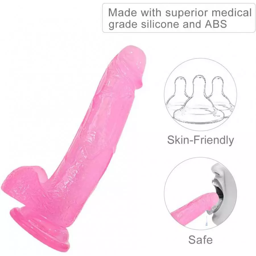 Realistic Dildo with Strong Suction Cup 7.08 inch Lifelike Penis for Hands-Free Play Vaginal G-spot and Anal Play for Men and Wo