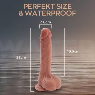 8.66 in Realistic Dildos for Women Electric Vibrator Suction Cup Dildo Men Healthy Soft Material Sex Silicone Penis Beginner (Bl