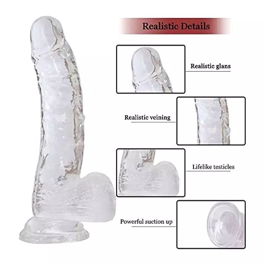 8 Inch Silicone Realistic Dildo, Big Dildo Feels Like Skin for Women with Strong Suction Cup for Hands-Free Play, Huge Penis- Bo