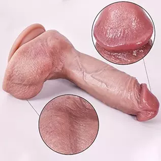 7.9 Inch Huge Realistic Dildo, Female Masturbator, Heatable Flexible Penis for G-spot and Anal Play, Silicone Dildos Adult Senso