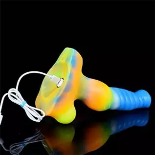 Realistic G-spot Vibrating Dildo 10.23 Inch Squirting Luminous Silicone Bullet Vibrator with Suction Cup 10 Vibration Modes Rech