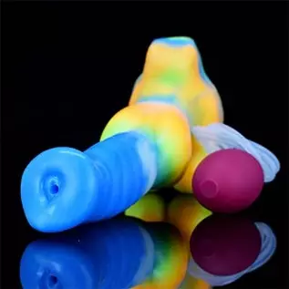 Realistic G-spot Vibrating Dildo 10.23 Inch Squirting Luminous Silicone Bullet Vibrator with Suction Cup 10 Vibration Modes Rech