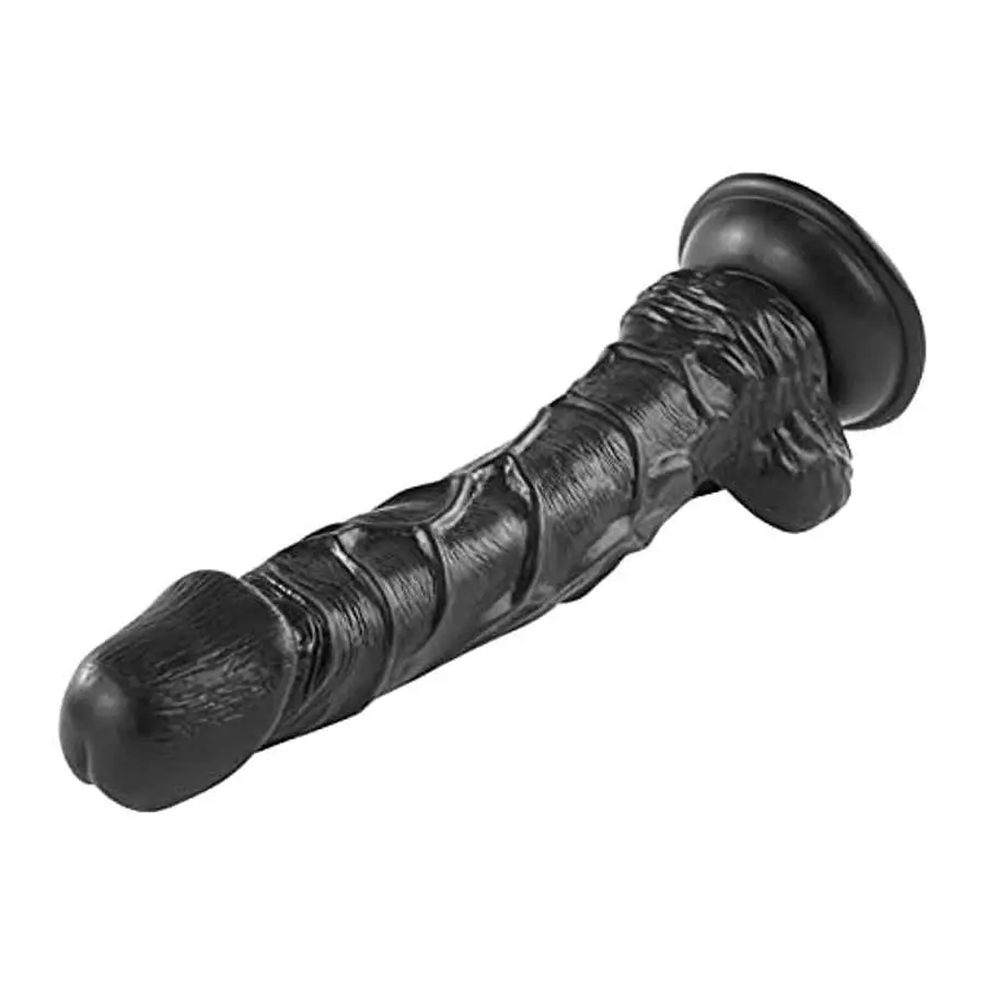 Realistic Dildo with Small Glans - 10 inch Slim Dildo with Strong Suction Cup for Hands-Free Play,Flexible Penis Adult Sex Toys