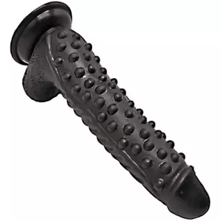 Acudani Dildo Various Particles with Suction, Black