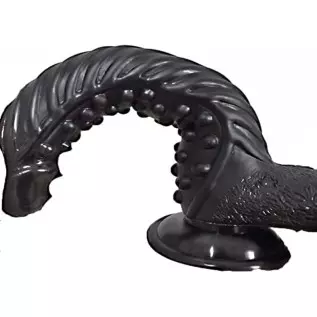 Acudani Dildo Various Particles with Suction, Black Acudani Dildo Various Particles with Suction, Black