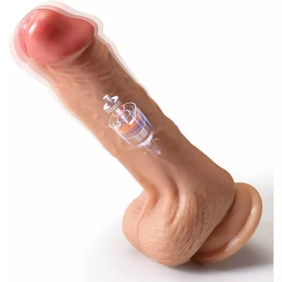 8 Inch Realistic Dildo Vibrator, G-spot & Anal & Vaginal Adult Sex Toy with 10 Vibration Modes, with Strong Suction Cup for Hand