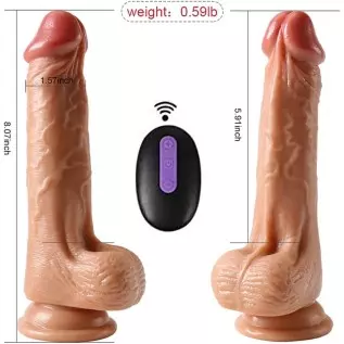 8 Inch Realistic Dildo Vibrator, G-spot & Anal & Vaginal Adult Sex Toy with 10 Vibration Modes, with Strong Suction Cup for Hand