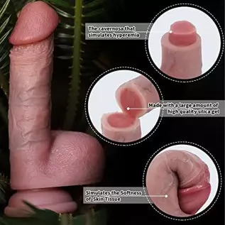 6.88 Inch Huge Thick Dildo with Suction Cup, Lifelike Liquid Silicone Dildos, Realistic and Soft Large Big Monster Dildo, Adult