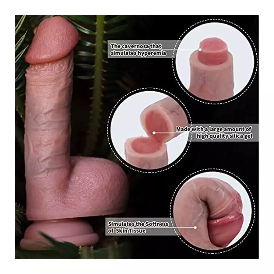 6.88 Inch Huge Thick Dildo with Suction Cup, Lifelike Liquid Silicone Dildos, Realistic and Soft Large Big Monster Dildo, Adult