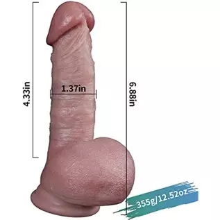 6.88 Inch Huge Thick Dildo with Suction Cup, Lifelike Liquid Silicone Dildos, Realistic and Soft Large Big Monster Dildo, Adult