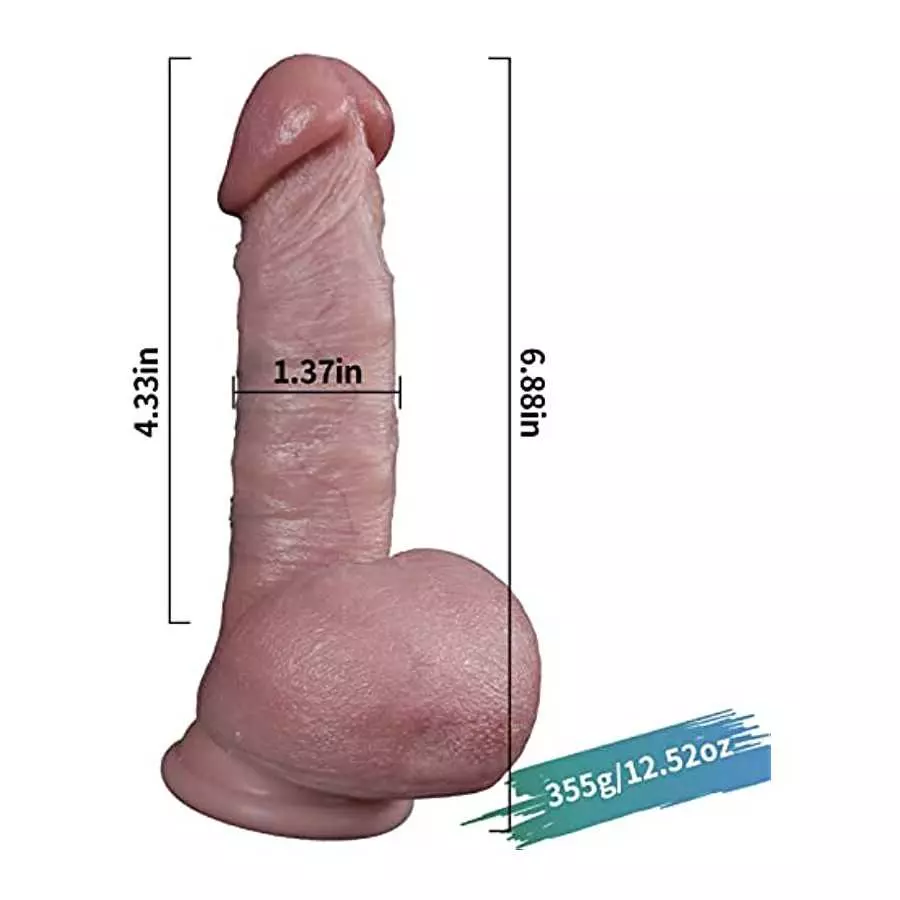 6.88 Inch Huge Thick Dildo with Suction Cup, Lifelike Liquid Silicone Dildos, Realistic and Soft Large Big Monster Dildo, Adult