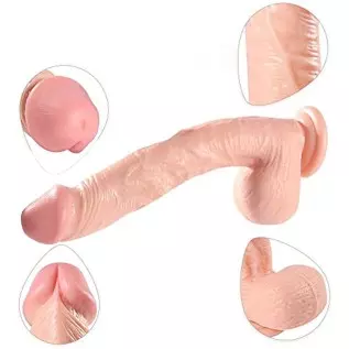 WEMAY 13 Inch Realistic Oversized Long Dildo Lifelike Huge Sex Toy with Powerful Suction Cup G Spot Flexible Big Dildos, 1.0 Cou WEMAY 13 Inch Realistic Oversized Long Dildo Lifelike Huge Sex Toy with Powerful Suction Cup G Spot Flexible Big Dildos, 1.0 Cou