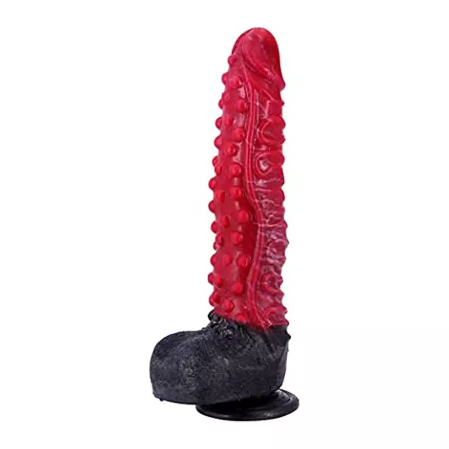 10inch Realistic Long Dragon Suction Cup Dildo, Thick Black Silicone Dildo Anal Adult Toys for Women Men and Couples