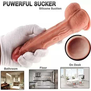 8.5 Inch Realistic Silicone Dildo Adult Toys for Women, Body Safe Material Big Penis with Strong Suction Cup Sex Toy for Women