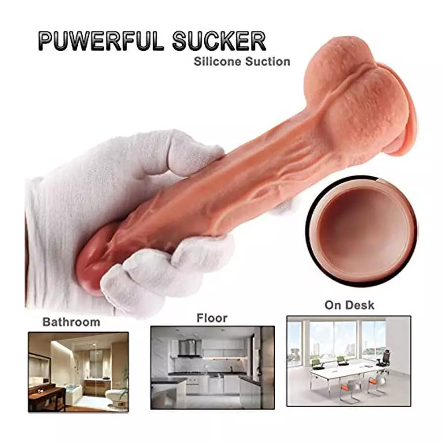 8.5 Inch Realistic Silicone Dildo Adult Toys for Women, Body Safe Material Big Penis with Strong Suction Cup Sex Toy for Women