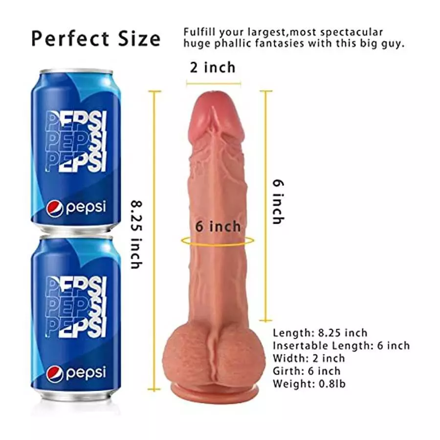 8.5 Inch Realistic Silicone Dildo Adult Toys for Women, Body Safe Material Big Penis with Strong Suction Cup Sex Toy for Women