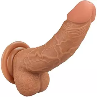 Greenpinecone 7.3 Inch Realistic Dildo for Beginners Hands-Free Play, Realistic Penis Stimulate Vaginal G-spot and Anal Sex Toys