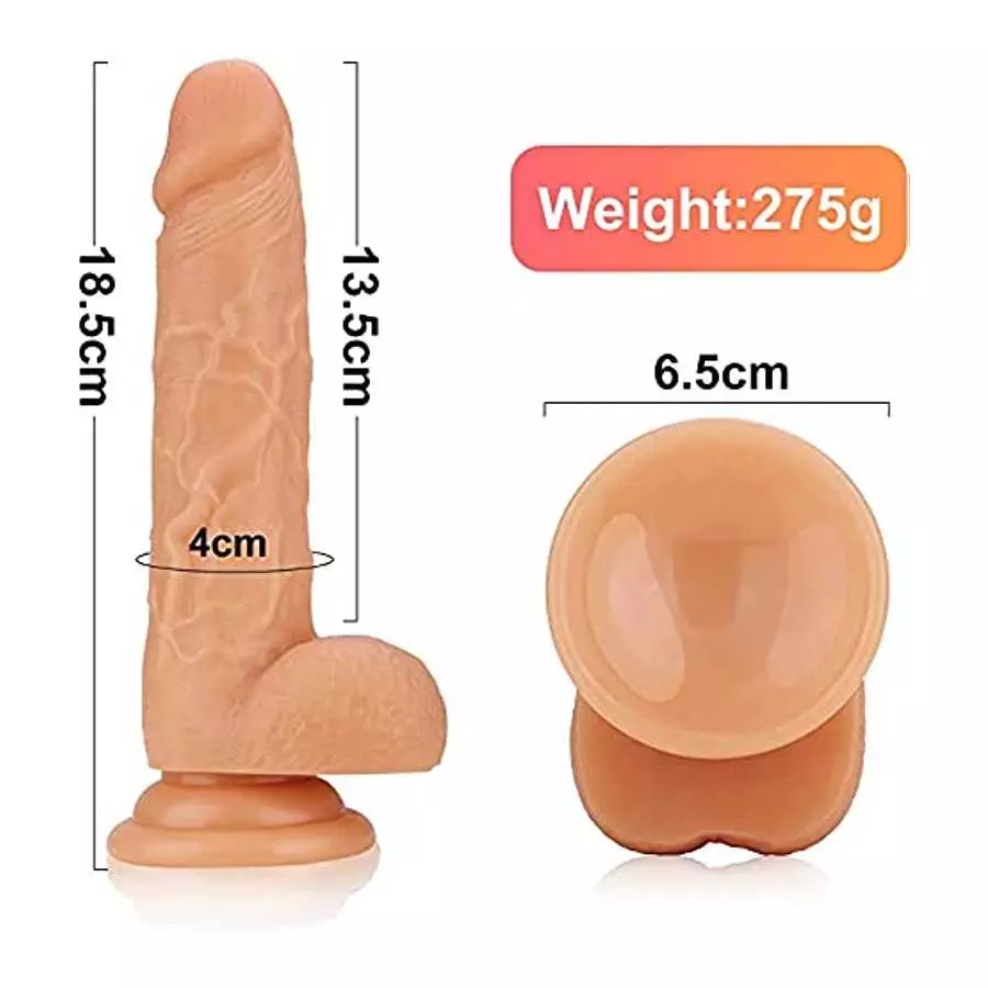Greenpinecone 7.3 Inch Realistic Dildo for Beginners Hands-Free Play, Realistic Penis Stimulate Vaginal G-spot and Anal Sex Toys