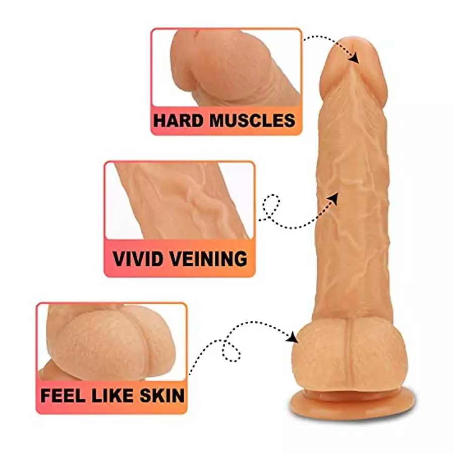 Greenpinecone 7.3 Inch Realistic Dildo for Beginners Hands-Free Play, Realistic Penis Stimulate Vaginal G-spot and Anal Sex Toys