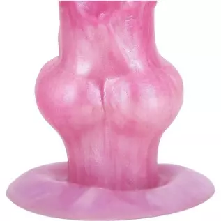 Realistic Pink Dog Dildo 8" Big Silicone Animal Dildo with Suction Cup Canine Anal Adult Toys for Women Lesbian and Men Couples
