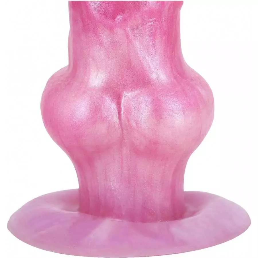 Realistic Pink Dog Dildo 8" Big Silicone Animal Dildo with Suction Cup Canine Anal Adult Toys for Women Lesbian and Men Couples