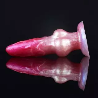 Realistic Pink Dog Dildo 8" Big Silicone Animal Dildo with Suction Cup Canine Anal Adult Toys for Women Lesbian and Men Couples