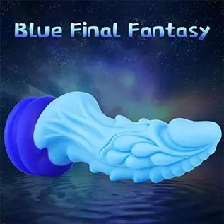 WEMAY Monster Dragon Dildo with Strong Suction Cup 8.66 Inch Realistic Dildos Flexible Liquid Silicone Huge Animal Sex Toys, Blu