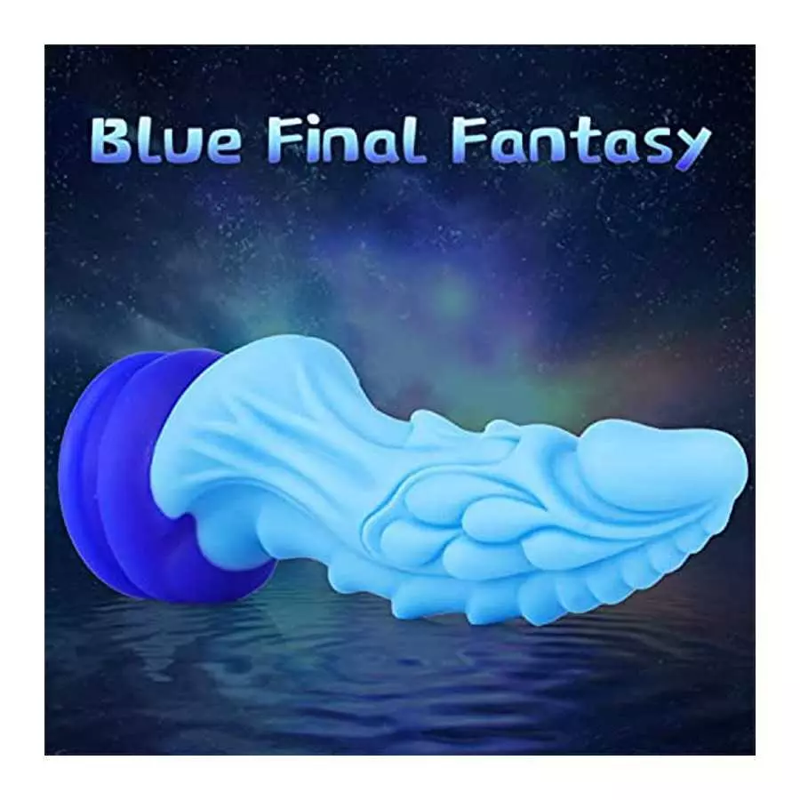 WEMAY Monster Dragon Dildo with Strong Suction Cup 8.66 Inch Realistic Dildos Flexible Liquid Silicone Huge Animal Sex Toys, Blu