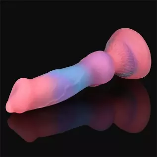 Monster Luminous Dildo Silicone Anal Dildo with Suction Cup, Dragon Realistic Dildo Butt Plug Anal Sex Toy, Glow Animal Dildo To