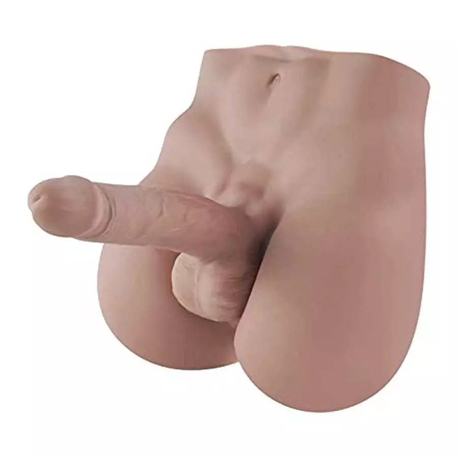 6.83LB Male Torso Dildo Sex Doll, Men's Penis Love Doll for Women Pleasure Toys - 11x9.44 inch