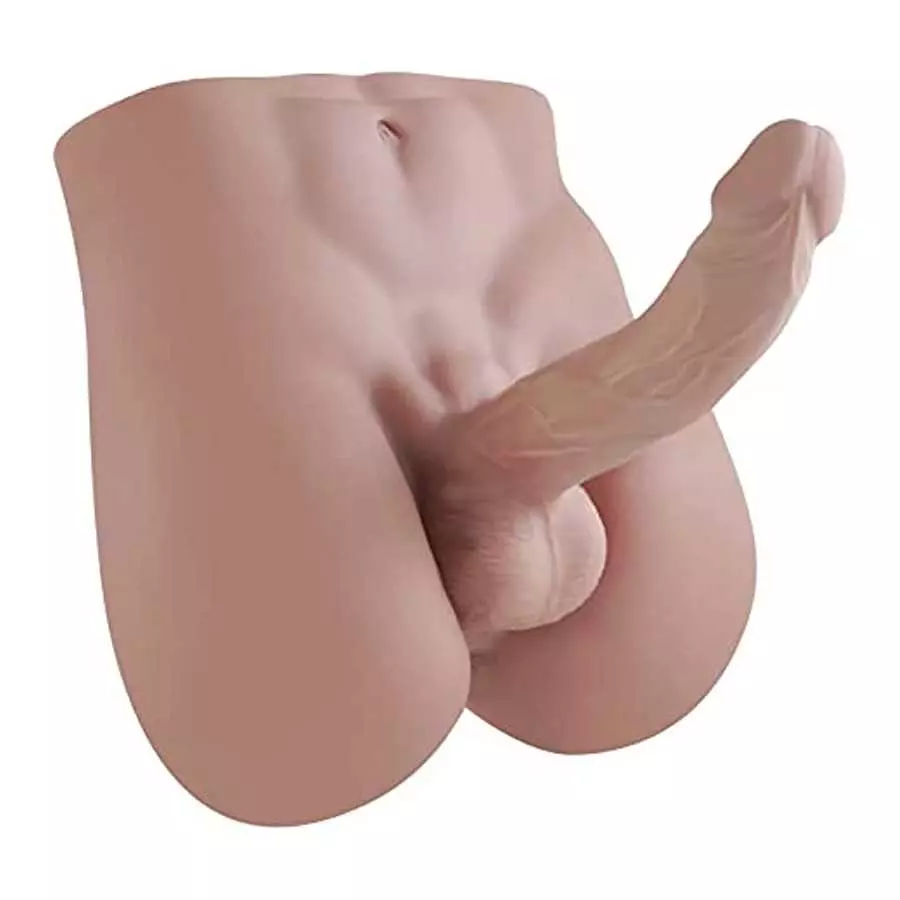 6.83LB Male Torso Dildo Sex Doll, Men's Penis Love Doll for Women Pleasure Toys - 11x9.44 inch