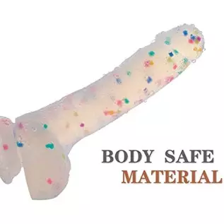 SUWUKA 9.5" Silicone Realistic Dildo Soft Large Dildos for Women with Strong Suction Cup for Hands-Free, Flexible Lifelike Sex T