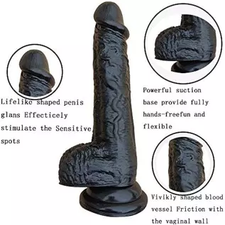 Realistic Dildo with Bullet Vibrator,Adult Vibrating Dildos ,8 inch Big Anal Suction Cup Large Dildos Toy for Female, Silicone S