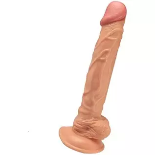 Beautiful 9.5 inches Silicone Suction Cup Realistic Classic Dick Wand with for Beginner Games