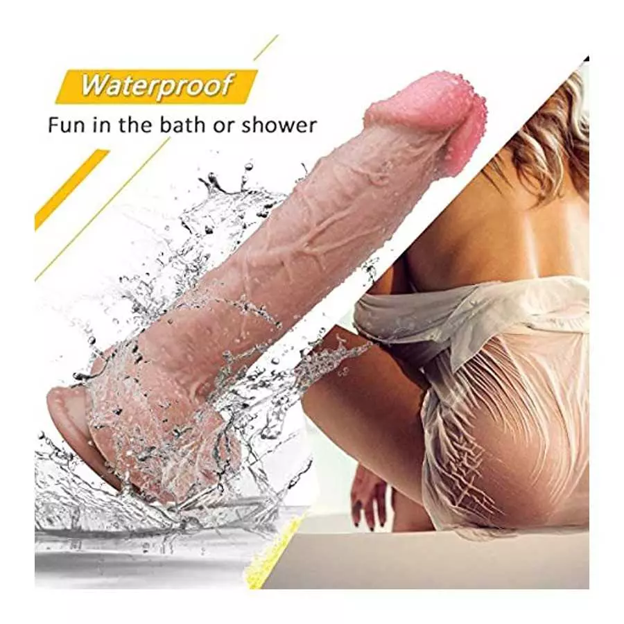 Realistic Dildo for Beginners Like Skin Huge Silicone Dildo, Glans Big Thick Dildo with Strong Suction Cup, G Spot Clitoral Anal