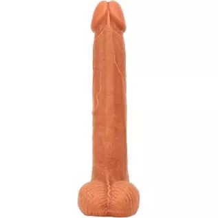 Double Layered Silicone Realistic Dildo Lifelike with Strong Suction Cup for Hands-Free Play, Realistic Penis for G-Spot Stimula