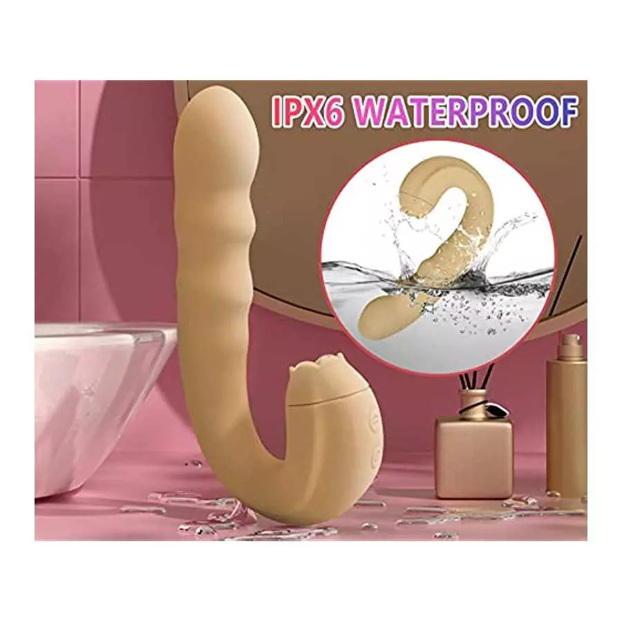 Vibrating Dildo Sex Toy Thrusting G Spot Vibrator for Women Anal Vaginal Clitoris Stimulation with 3 Rotating Speed 10 Vibration