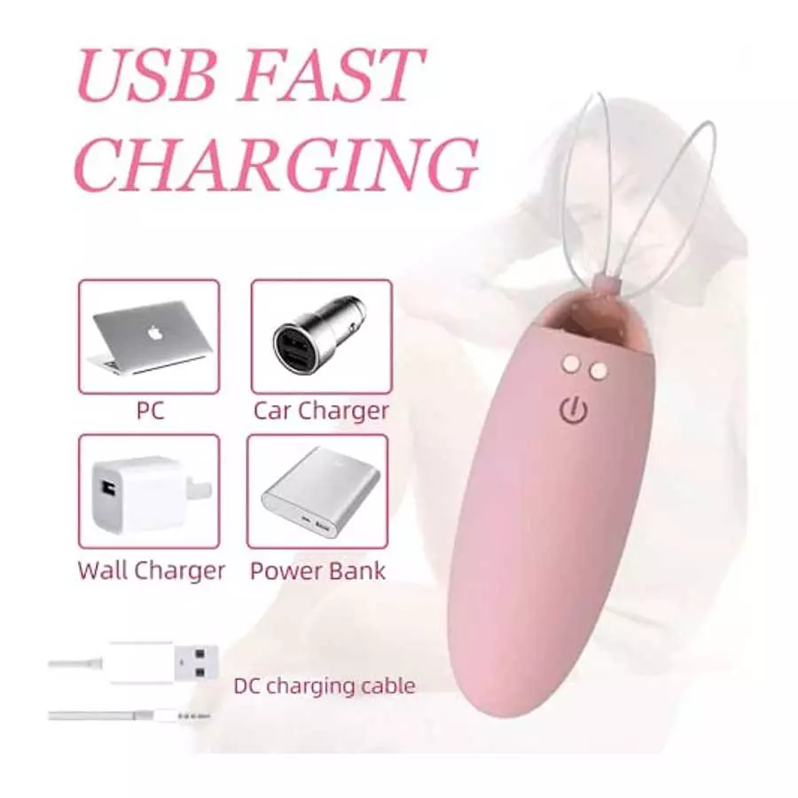 Frenzzzy Golden Goose Wireless Egg Massager with 10 Vibration Modes | Silicone Mini Personal Vibrator Massager for Adult | Water