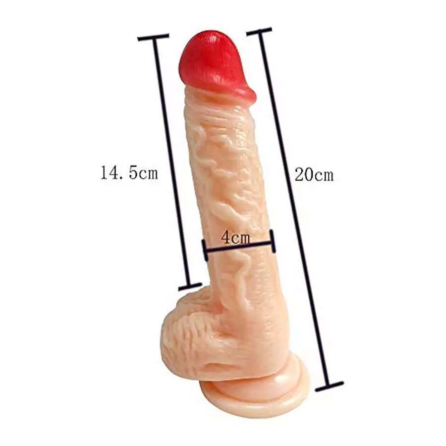 Realistic Dildo with Bullet Vibrator, Adult Vibrating Wand for Her ,8 inch Big Anal Suction Cup Large Dildos Toy for Female, Sil