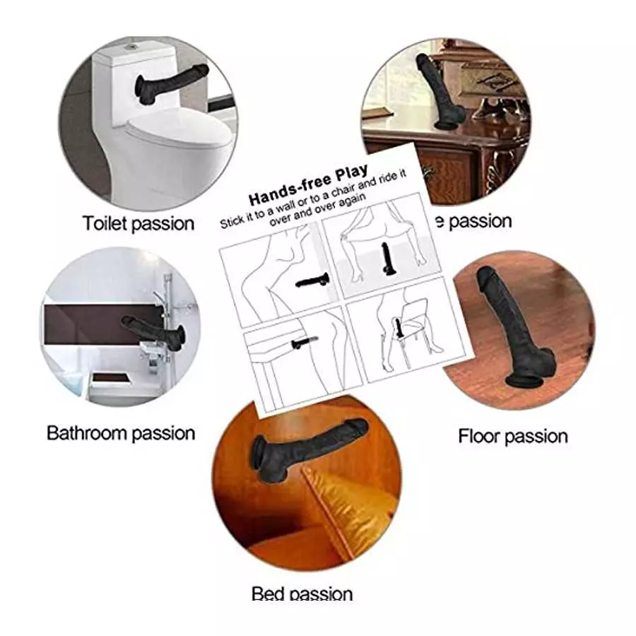 Realistic Dildo with Bullet Vibrator, Adult Vibrating Wand for Her ,8 inch Big Anal Suction Cup Large Dildos Toy for Female, Sil