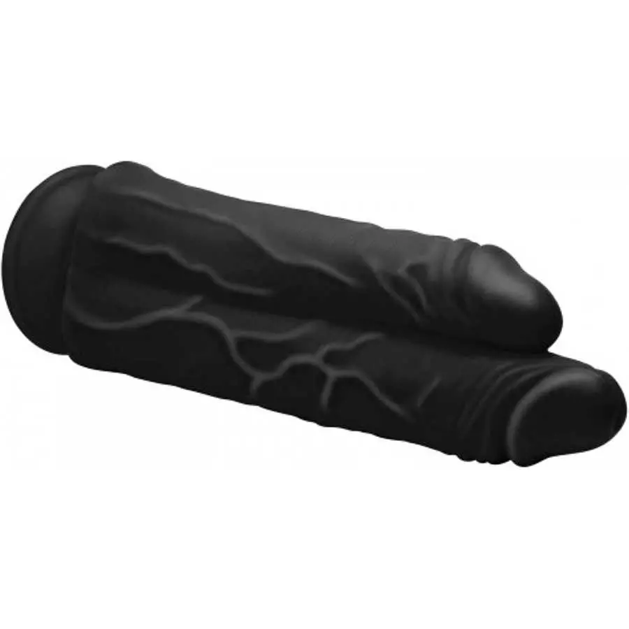 The Forearm 13 Inch Dildo with Suction Base Flesh (Black, Double 10 Inch)