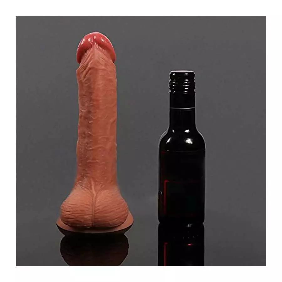 ANFEI Double Layered Silicone Dildo Hyper Realistic Premium Sex Toy 9 Inch Big Dildos Consoladores with Suction Cup