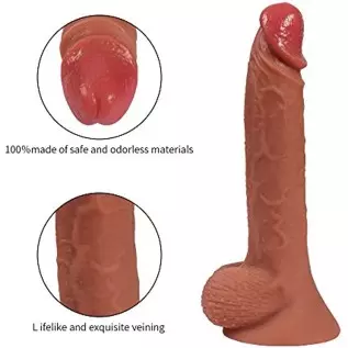 ANFEI Double Layered Silicone Dildo Hyper Realistic Premium Sex Toy 9 Inch Big Dildos Consoladores with Suction Cup