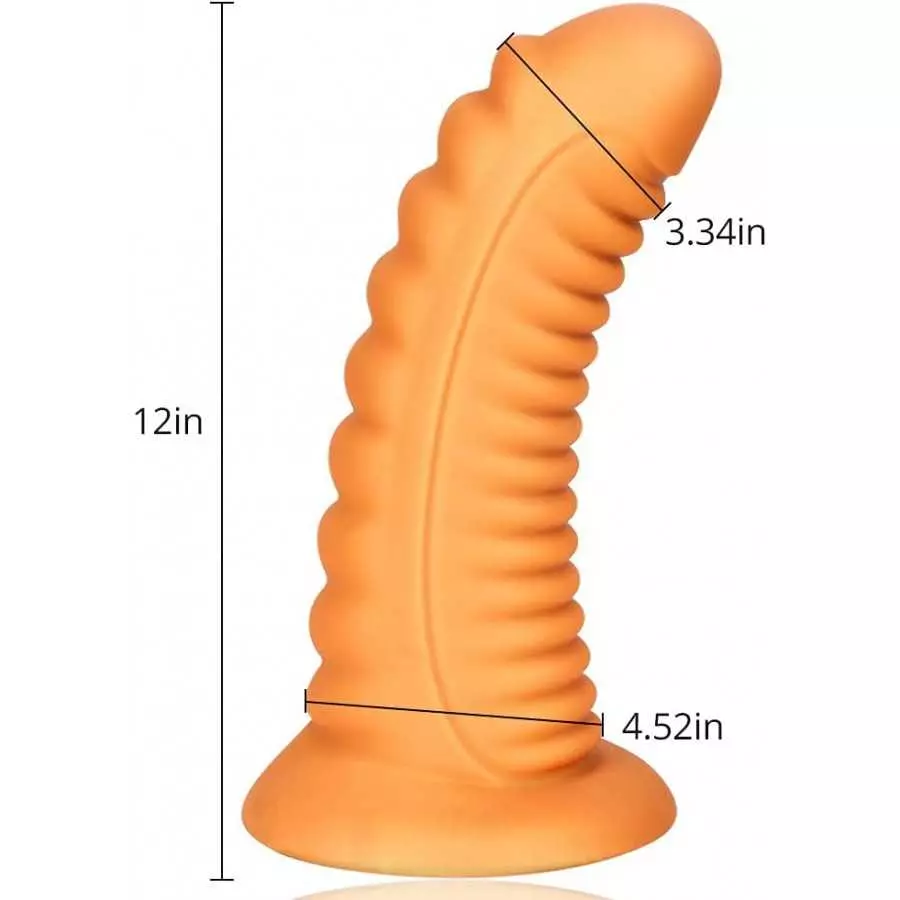 Realistic Dildo for Women Silicone Thread Thick Anal Plug with Strong Suction Cup Sex Factory (L)