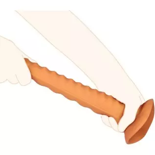 Realistic Dildo for Women Silicone Thread Thick Anal Plug with Strong Suction Cup Sex Factory (L)