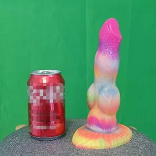 8.26" Silicone Big Realistic Dragon Luminous Dildo Half Dog Half Human Dildo with Hands-Free Suction Cup, Thick Animal Plug Anal