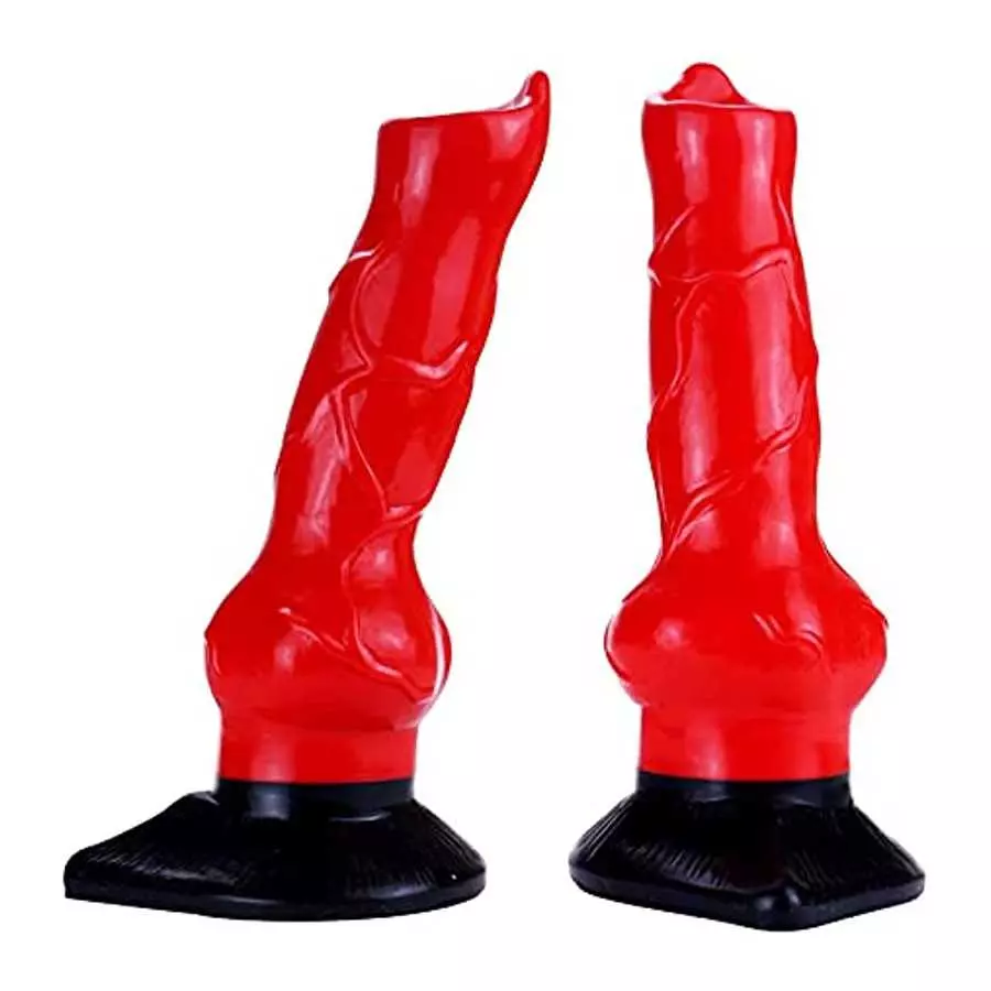 Dog Dildo, Realistic Wolf Suction Cup Dildo 7.6inch Silicone Animal Dildo Anal Plug Toys with Knot for Beginners Women Men and C