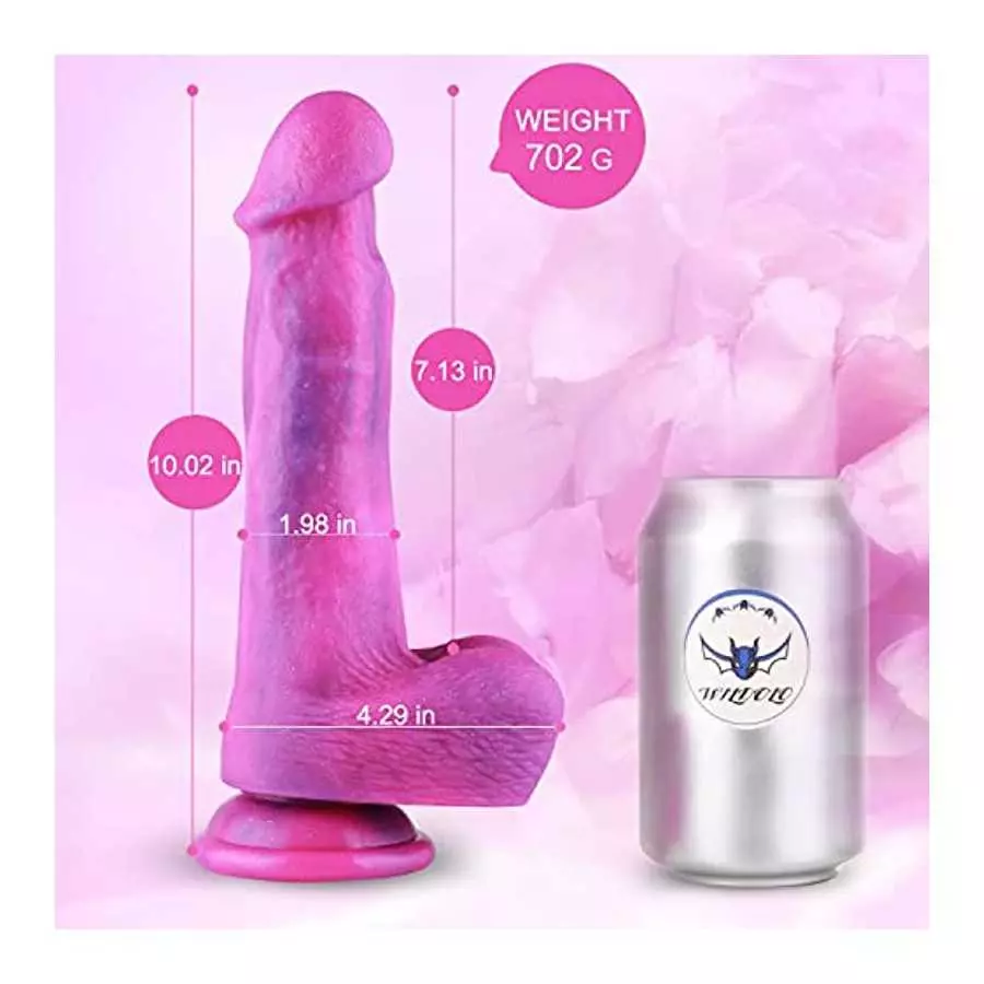 Glitter Dildo, Monster Dildos, Huge Vibrating Soft Dildo, Fantasy Lifelike Silicone Penis